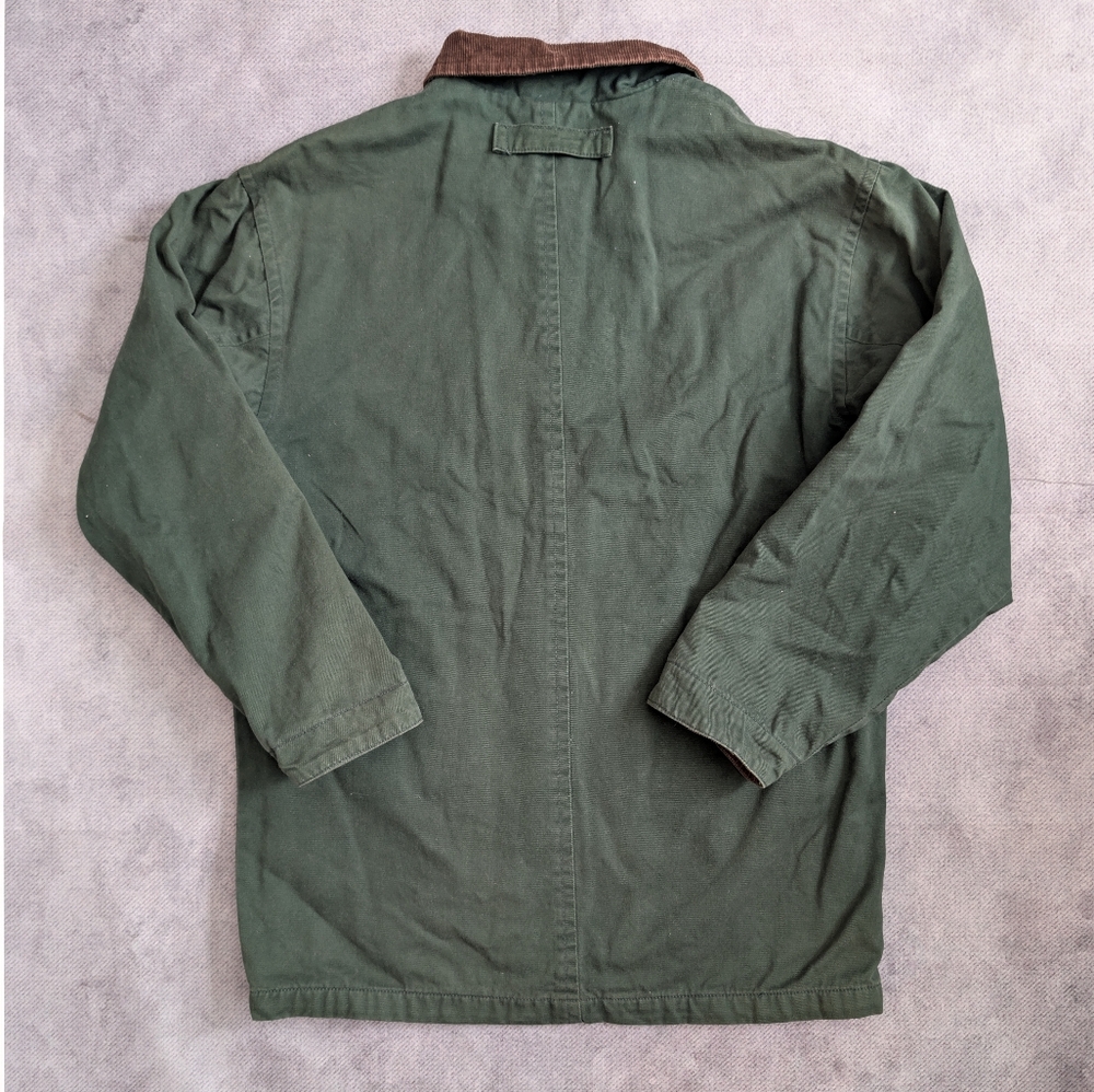 VTG St Johns Bay Jacket Men Small Corduroy Collar Plaid Flannel Lined Chore - Picture 3 of 8
